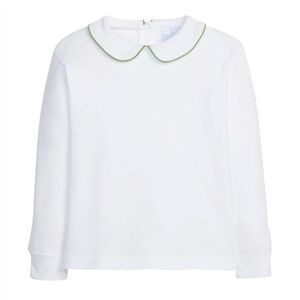 Little English Little English Piped Peter Pan Shirt in Watercress - Size 5